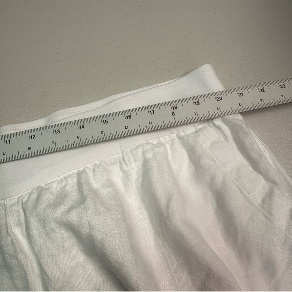 Lands' End Classic Linen White Pants - Picture 5 of 8